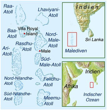 Karte Malediven + Lageplan